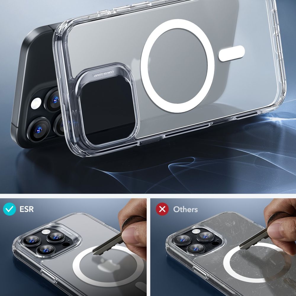 Esr Classic Hybrid Halolock Magsafe & Tempered Glass Iphone 16 Pro Max Frosted Clear