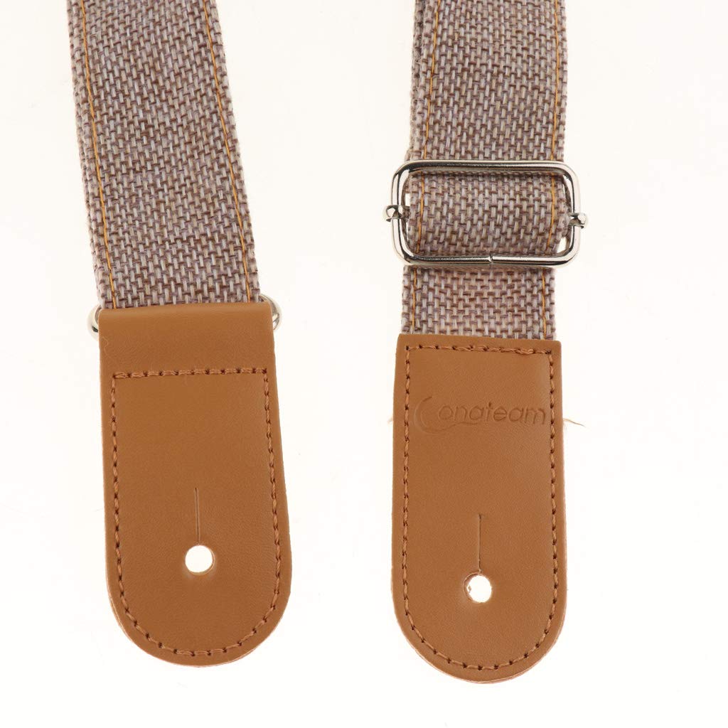 F Fityle Adjustable Ukulele Strap with PU Leather Ends, Ukulele Belt, 5 Colors Available, Gray