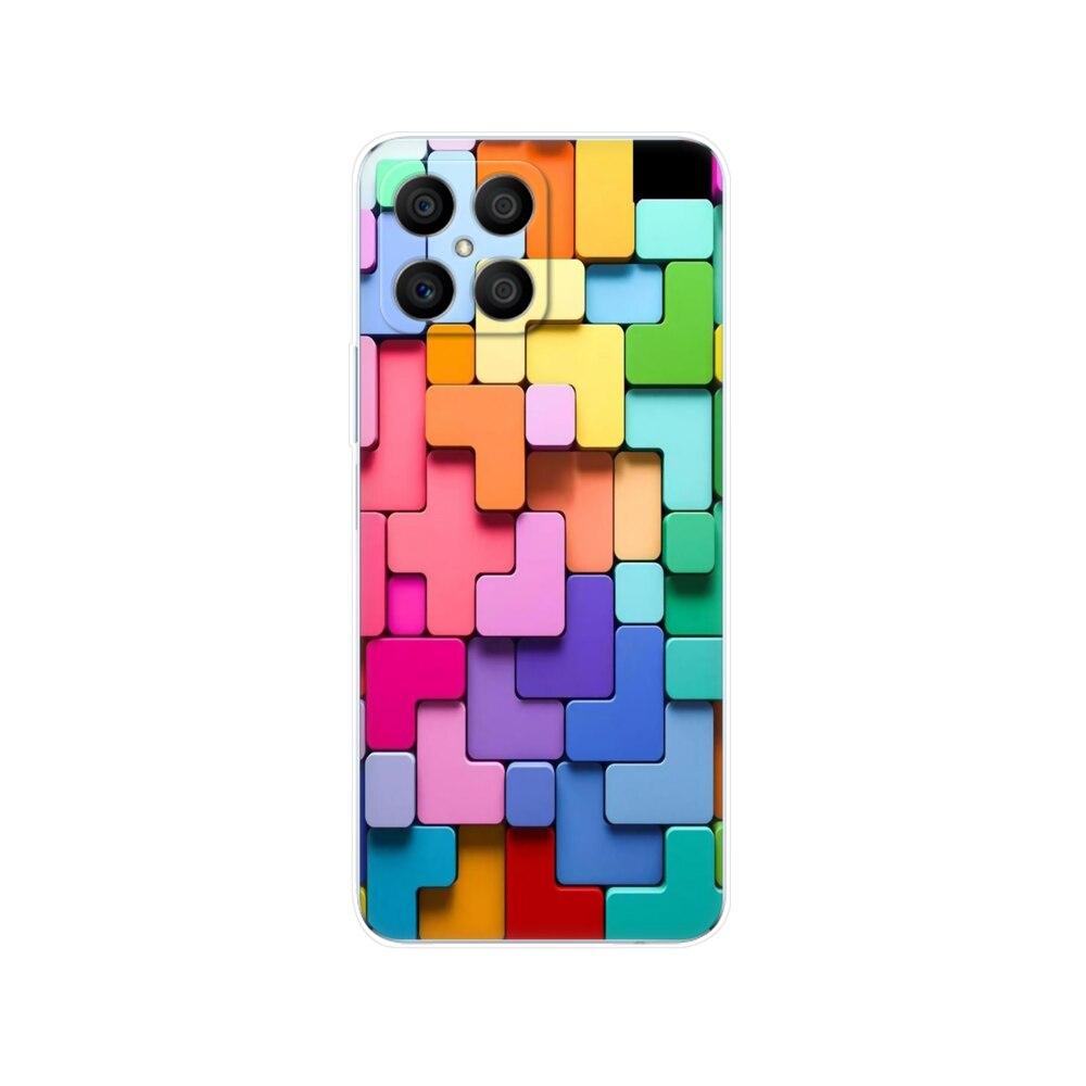 Husa pentru Honor X8 Husa din spate pentru HonorX8 Husa Honor X 8 Husa transparenta pentru telefon Geanta de protectie Tpu Husa din silicon moale Bara de protectie