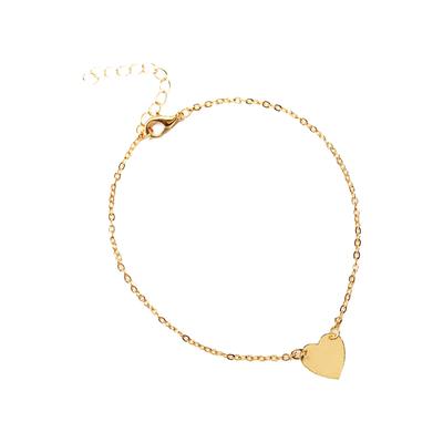 Ankle Bracelets Heart-shaped Aesthetic Jewelry Bohemian Simple Style Ornaments Fashion Accessory Beach Gifts Anklets for Women