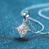 2ct Moissanite Woman Pendant Sier Necklace For Women Chains Party Bridal Fine Jewelry 925sterling Silver Necklace