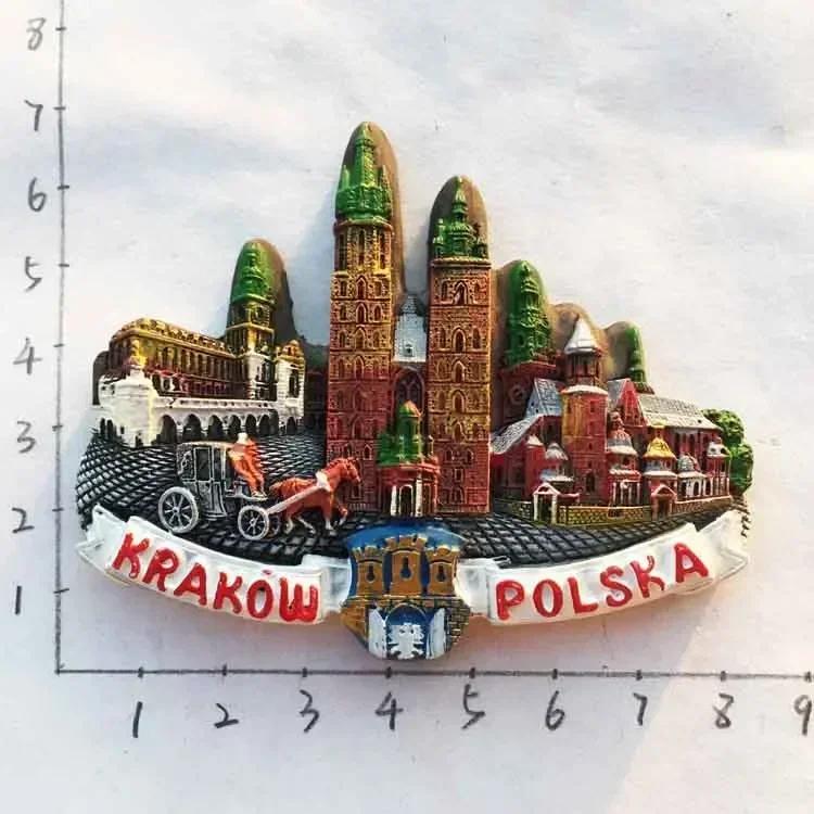 Poland Wavel Castle KRAKOW Ψυγείο Μαγνήτες Wroclaw Castle Τουριστικά αναμνηστικά Μαγνητικό αυτοκόλλητο Διακόσμηση σπιτιού Polska Gifts Idea