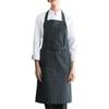 Albe Bib With Pen For T7931 F [Albe] Apron, Neck-hanging, Striped, Simple, Pocket, Holder, Dining, Cafes, Restaurants, Uniforms, C-10, Black,