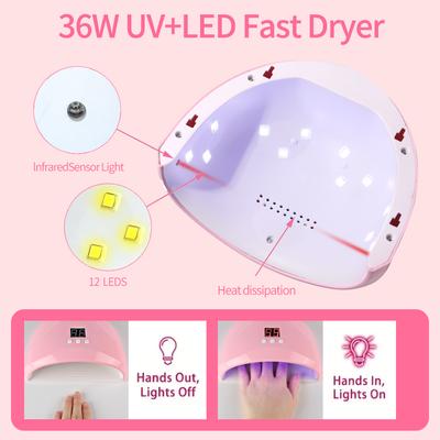 LINMANDA Professional 36W UV LED Nail Lamp Nail Phototherapy Machine Tool Nail Gel Polish Drying Lamp Salon Equipment Dryer