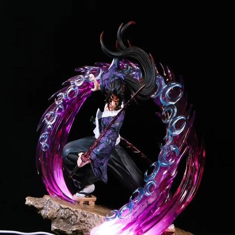 30cm Demon Slayer Anime Figure Gk Kokushibou /Tsugikuni Yoriichi Action Figure Kimetsu No Yaiba Figure Model Doll Toys With Light