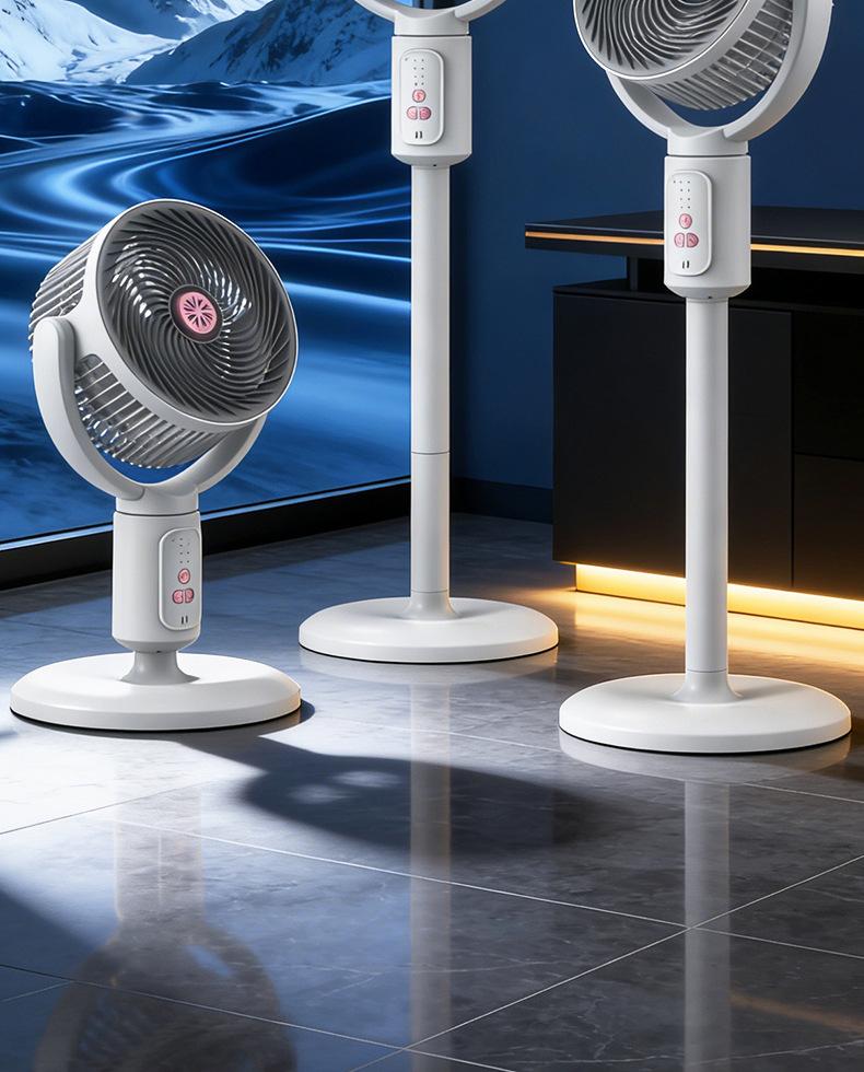 Smart Air Circulation Oscillating Fan: Retractable & Portable for Home and Outdoor Use