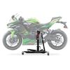 Center Motorcycle Lift - ConStands Power-Classic - Compatible Kawasaki Ninja ZX-4RR - 300 Kg - Black