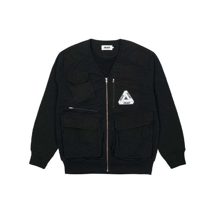 Palace Utility Zip Front Panel Sweat Black Unisex Outerwear P21CS022 S