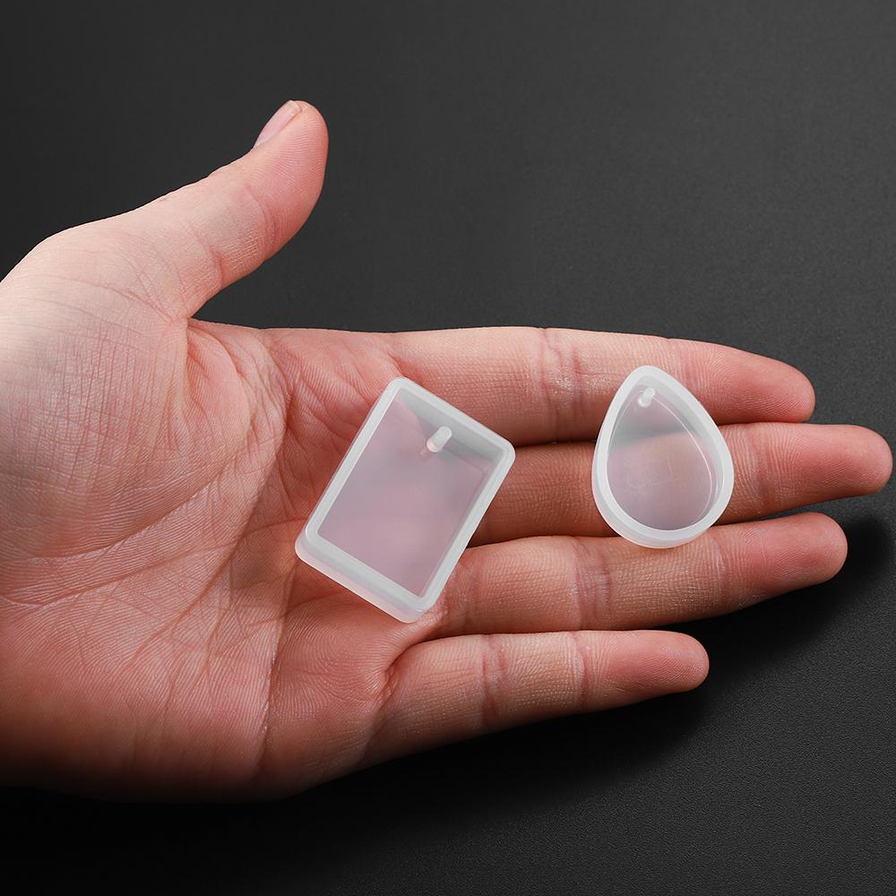 5Pcs Pendant Resin Epoxy Molds Mixed Size Casting Silicone UV Resin Molds For DIY Jewelry Making Findings Supplies Accessories