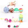 12/21PCS Playing Bulk Toy Pet Kitten Stick Mouse Collapsible Tunnel Feather Balls Cat Toys Set