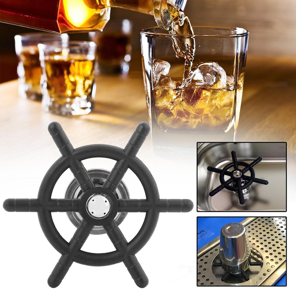 Stainless Steel Bar Glass Rinser, No Power Required, 360 Degree Spray, Multi-Function, Suitable for Various Cups, Energy Saving