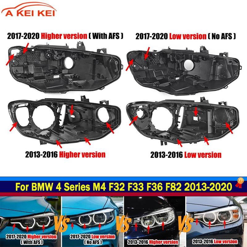 For F32 F33 F36 LED AFS HID Light Lens 2013-2016 2018-2020 Replacement Parts Car Accessories Headlight Housing Base Lamp Hose