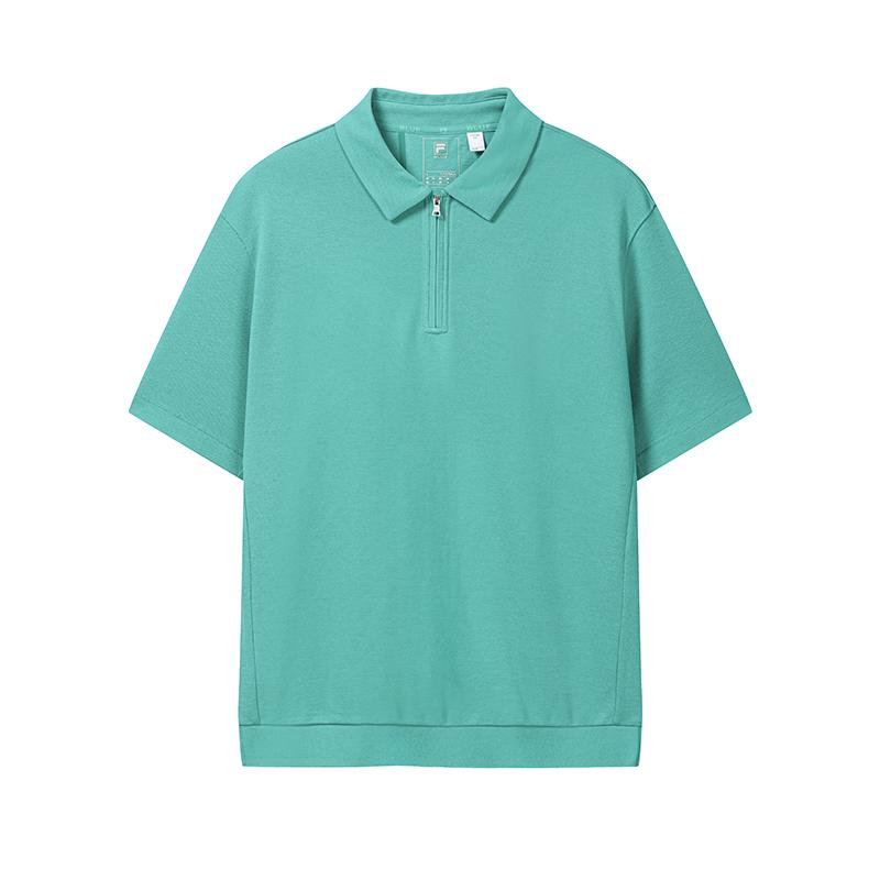 FILA Blue Simple Comfortable Casual Polo Shirt Men tops F11M632110FGN L