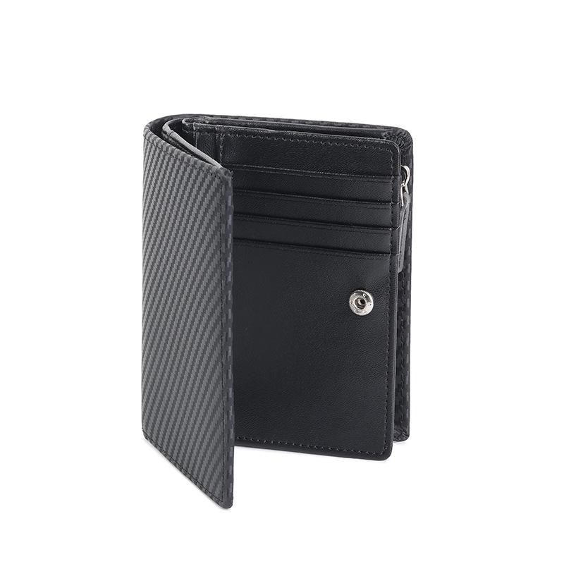 Leather Short Wallet with Small Zipper, Men s Vertical Wallet, Business Wallet with Multiple Card Slots, Zero Wallet