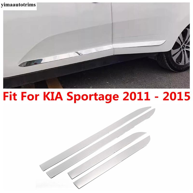 

Car Side Door Panel Molding Strip Decoration Cover Trim For KIA Sportage 2011 2012 2013 2014 2015 Stainless Steel Accessories