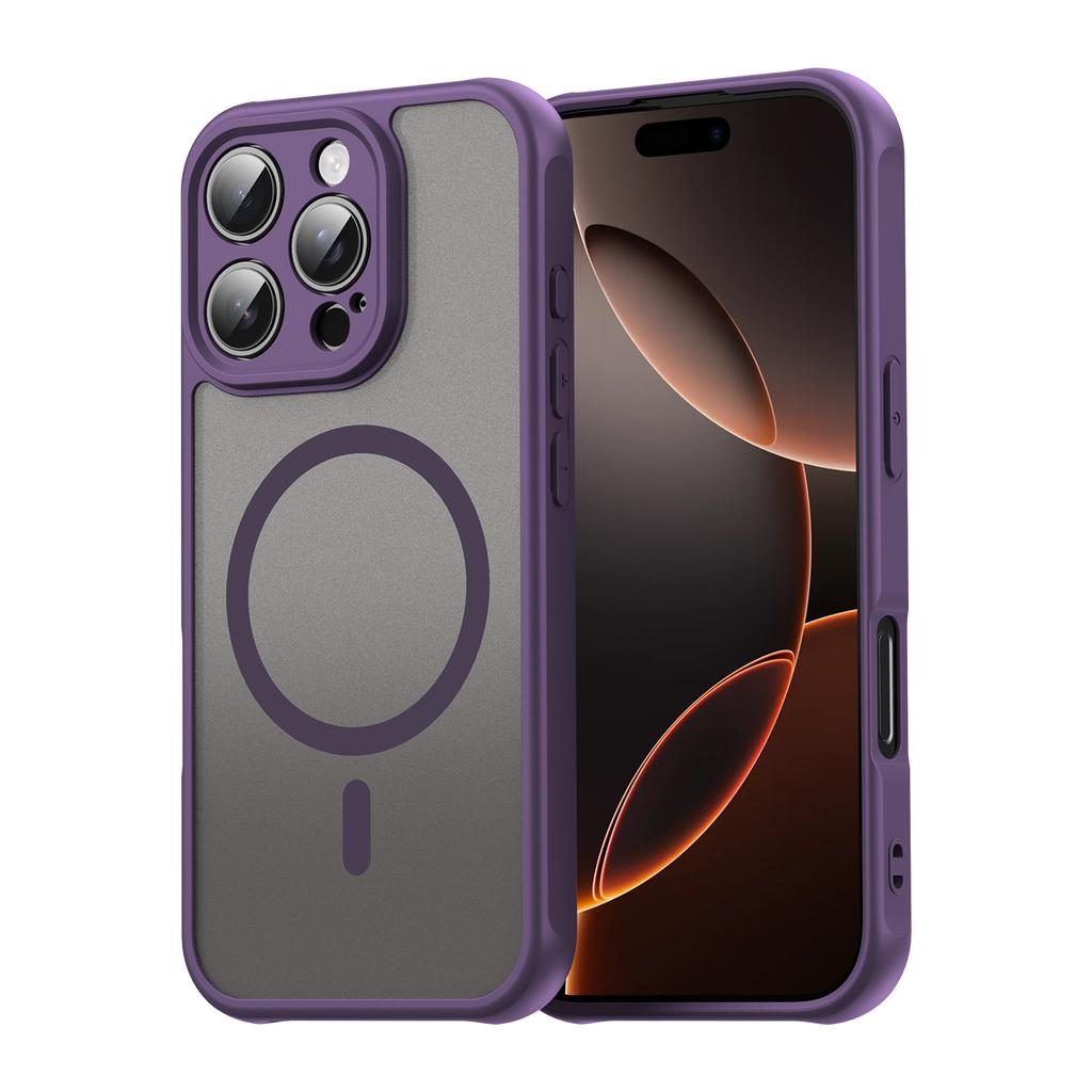 Matný Průhledný Kryt pro Magsafe pro iPhone 16E Magnetické Bezdrátové Nabíjení Nárazuvzdorný Kryt pro iphone 16 15 14 13 Pro Max Plus Coque