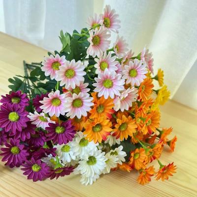 1pc 7 Forks Sunflowers Small Daisies Bouquets of Chamomile Wedding Decoration Materials Home Decoration DIY Artificial Flowers