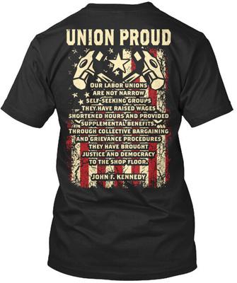 UNION PROUD T-Shirt Made In the USA Size S To 5XL