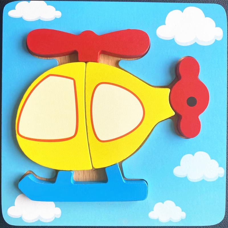 Children's 3D Wooden Animal Puzzle Board - Educational Toy for Early Learning