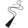 New Fashion Boho Long Fringe Tassel Necklaces Women Collier Glass Beads Crystal Statement Collar Bohemian Zircon Gifts