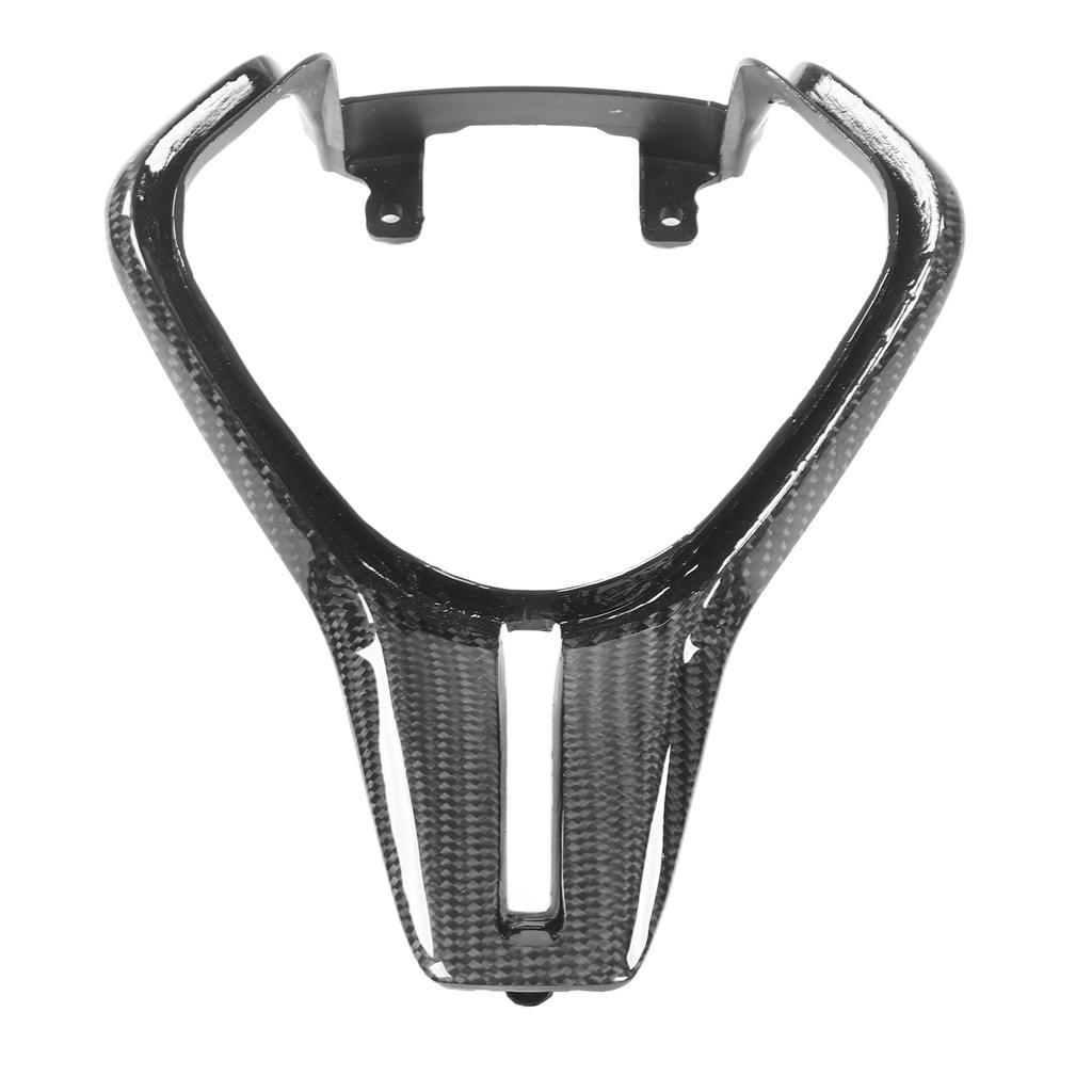 Steering Wheel Frame Panel Carbon Fiber Overlay Decoration Trim Replacement for Infiniti Q50 Q60 Glossy