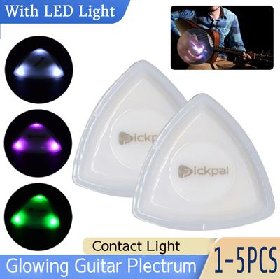 LED Glowing Guitar Pick Replacement Touch Luminous Electric Guitar Ukulele Bass Plectrum Stringed Instruments Parts