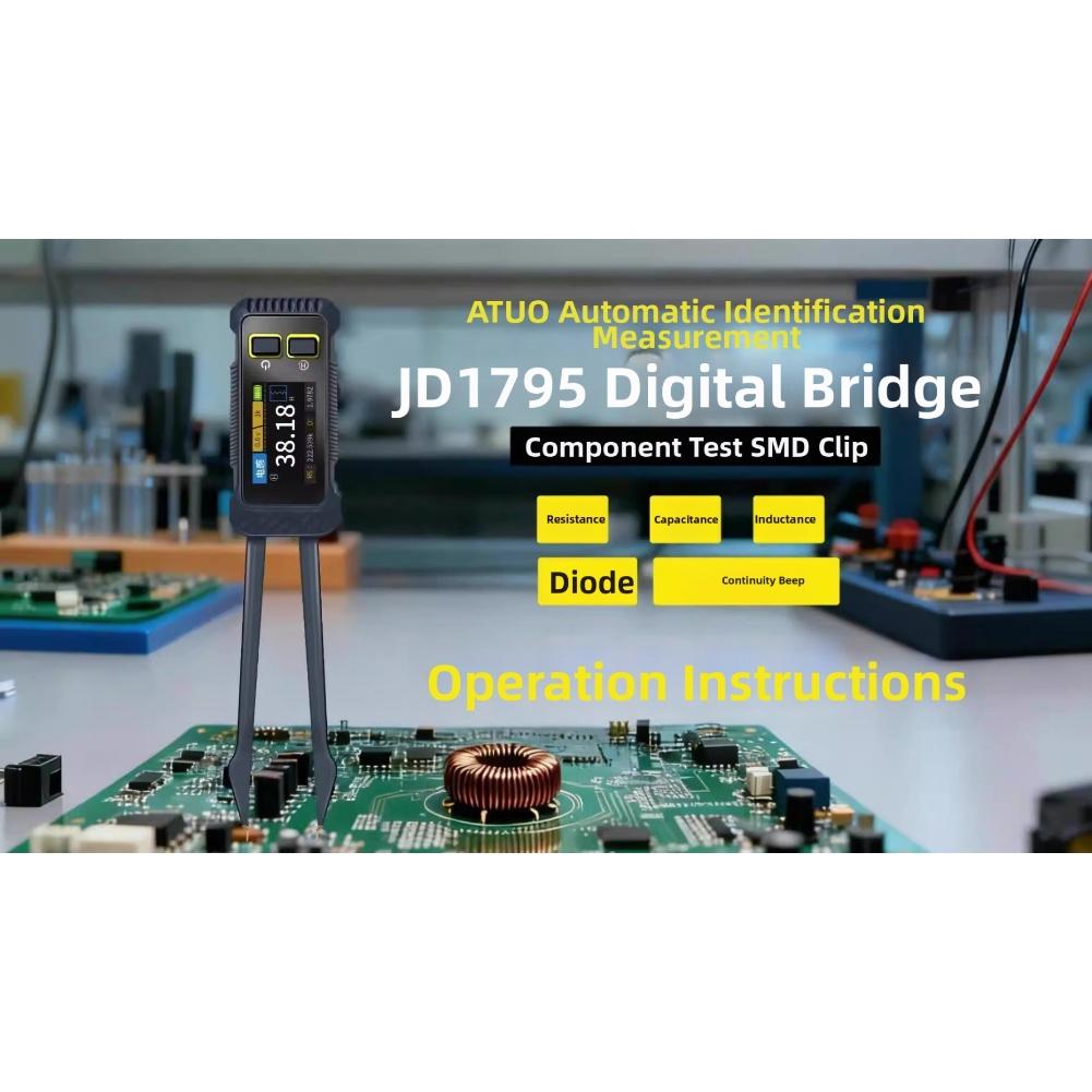 

JD1795 LCR Пінцет-мультиметр для вимірювання добротності та електричних характеристик для SMD-компонентів China Mainland