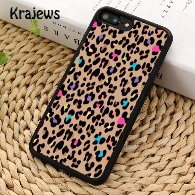 Krajews Leopard Djurtryck Telefonskal Fodral För iPhone 14 5 SE 6s 7 8 plus XR XS 11 12 13 pro max Samsung Galaxy S21 S22ultra
