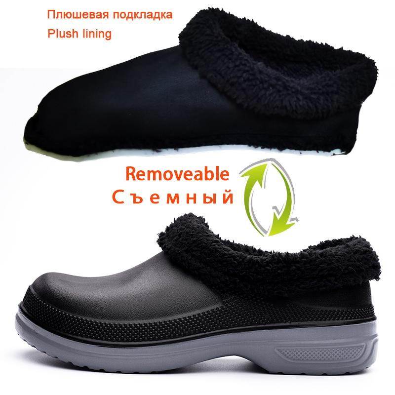 Fashion Men Working Chef Shoes Non-slip Waterproof Casual Loafers Winter Hospital Woman Medical Shoes Oilproof Kitchen Flats Male