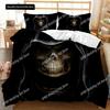 Skull Duvet Cover Set Halloween Men Horror Gothic Comfortable Duvet Quilt Cover Pillowcase Bedding Set Decoration Home Textile