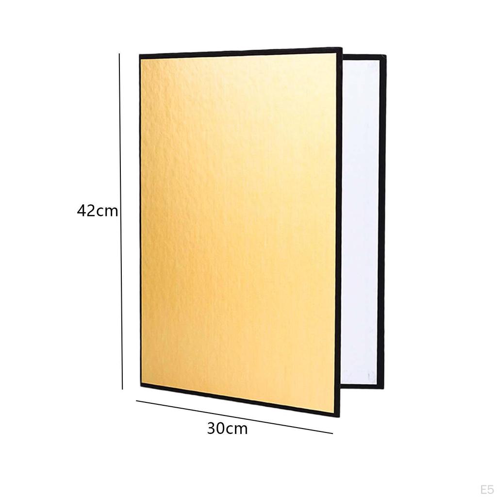 3 in 1 Light Reflector 42 x 30cm Portable Folding Diffuser Board for Food Photography Product