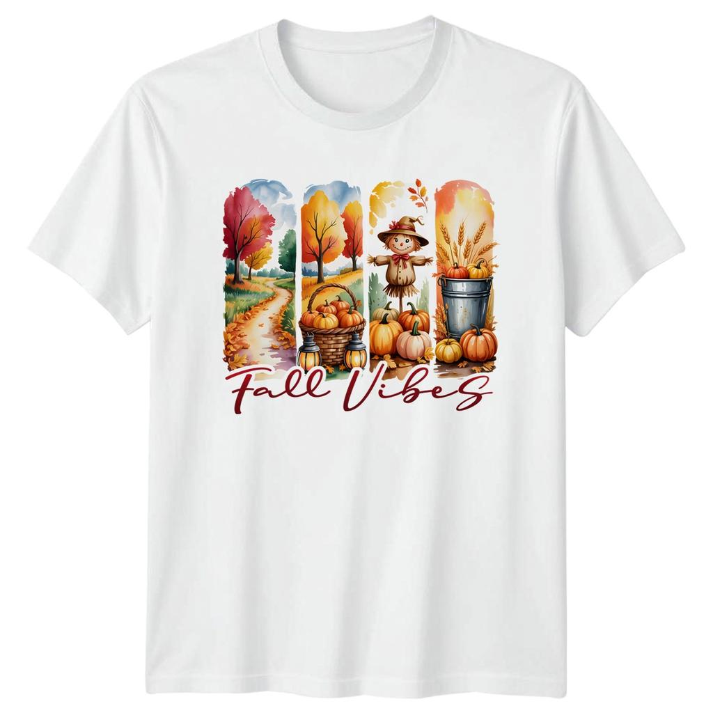 Fall Vibes Autumn Seasons Unisexs TShirt Unisexs Tee Graphic Unisex Top