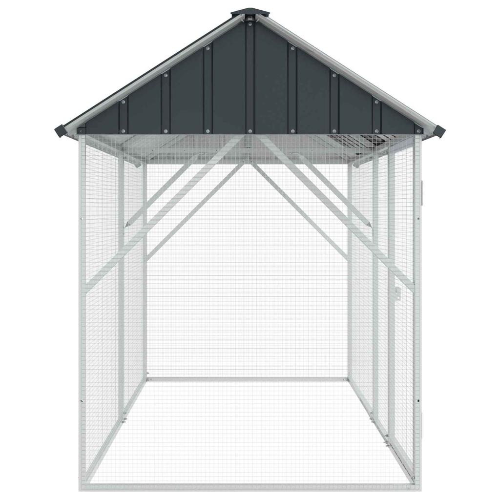Vogelkäfig Anthrazit 227 x 112 x 141 cm Verzinkter Stahl