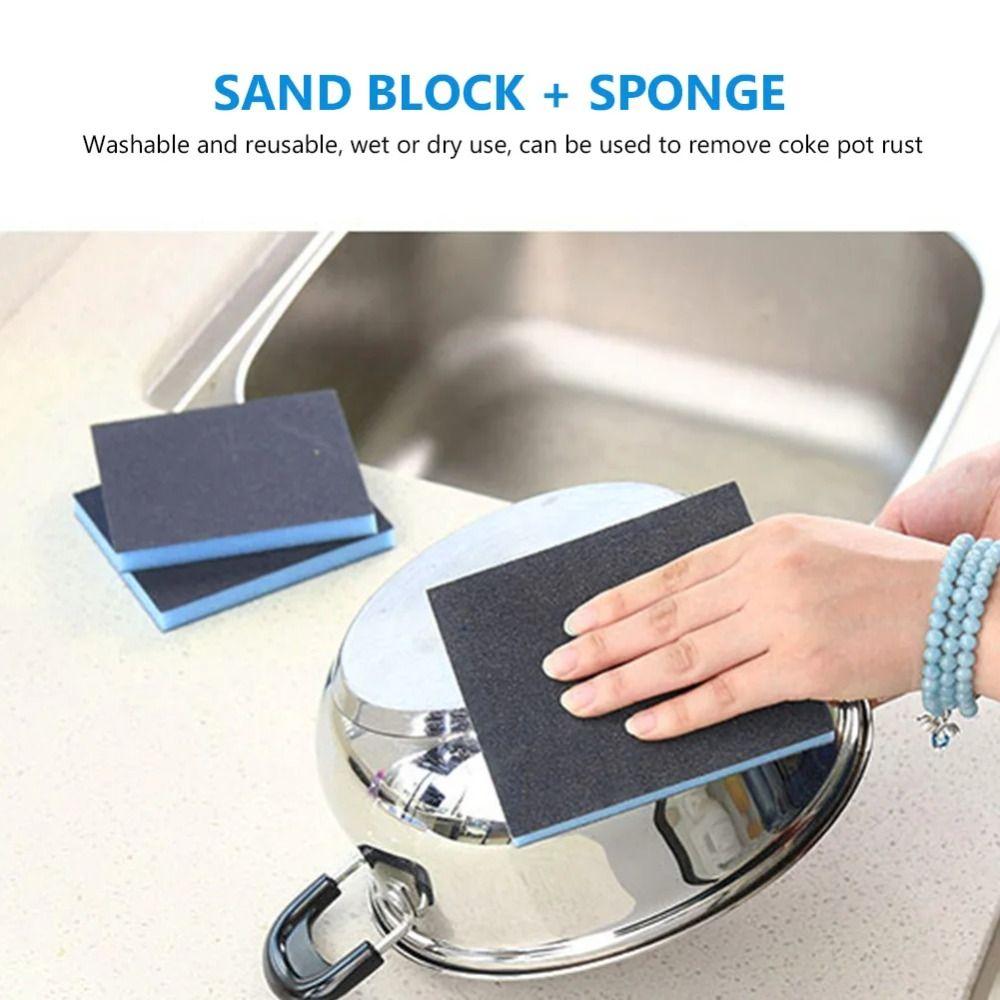 5pcs Reusable Polishing Sponge Washable Abrasive Sponge Grit Sanding Sponge Metal Wood Polishing