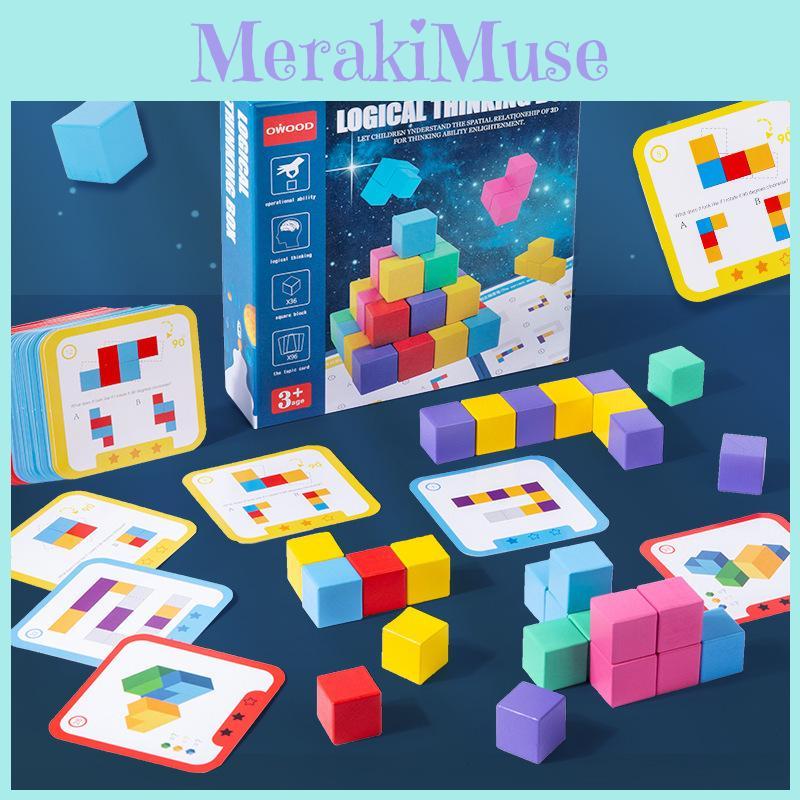 Number Sense Childrens Logic Cube Space Thinking Training Building Blocks