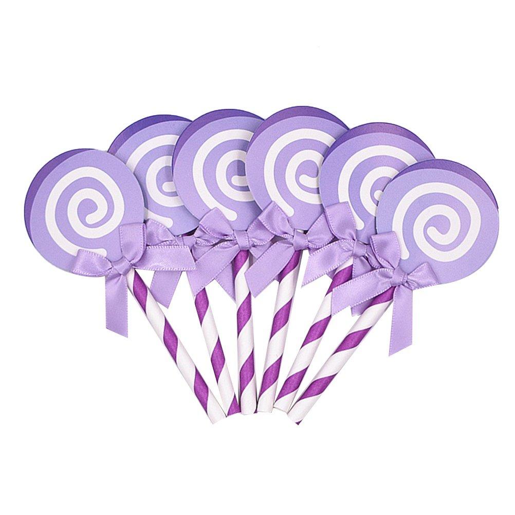 36Pcs Cake Decoration Toppers Lollipop Dessert Table Creative Funny Birthday Wedding Picks Lollipop Cake Topper
