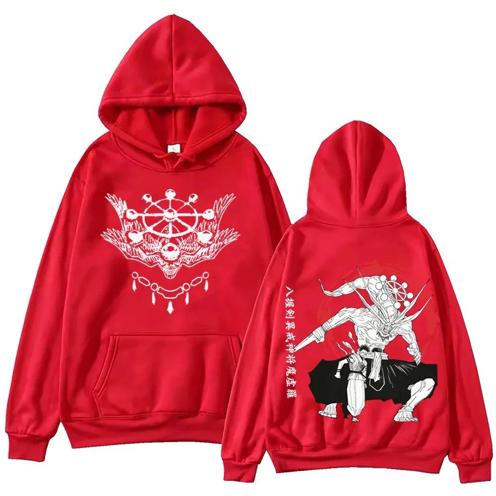 Sukuna and Mahoraga Jujutsu-Kaisen Anime Hoodie Men Woman Harajuku Long Sleeve Pullover Tops Hip Hop Streetwear Oversized
