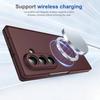 Premium Business for Magsafe Matte PC Case for Samsung Z Fold 7 6 5 4 Shockproof Lens Protect Cover with HD Tempered Glass Film
