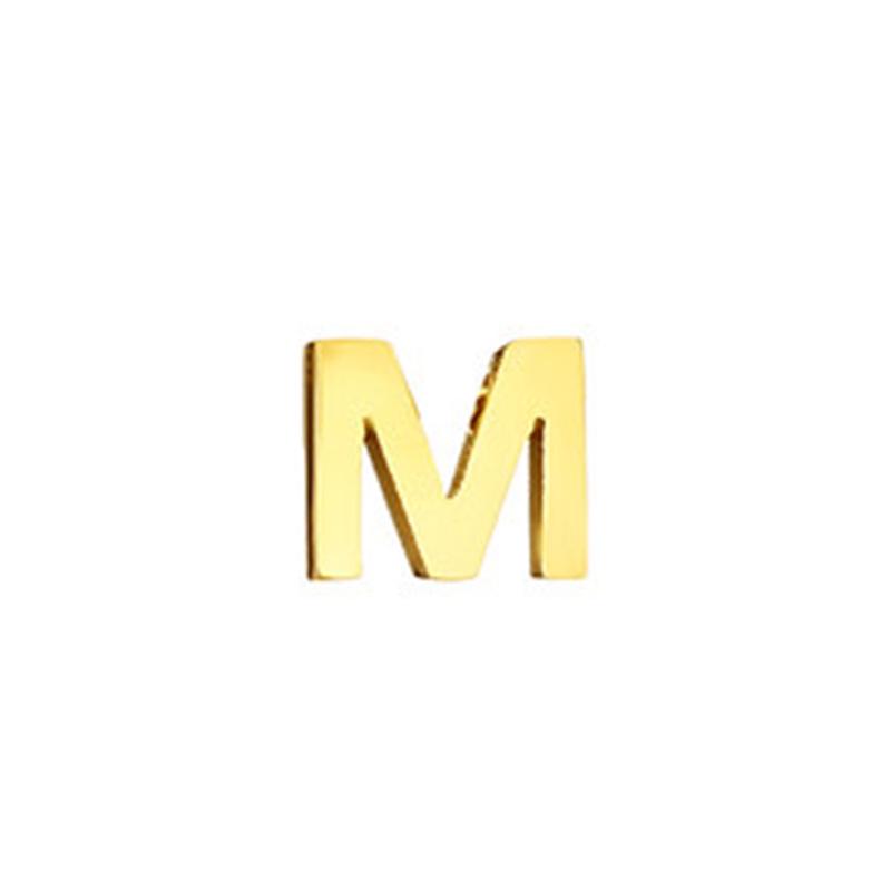 Stainless Steel Non-Fading English Letter Pendant Charms for DIY Jewelry, 26 Letters Available