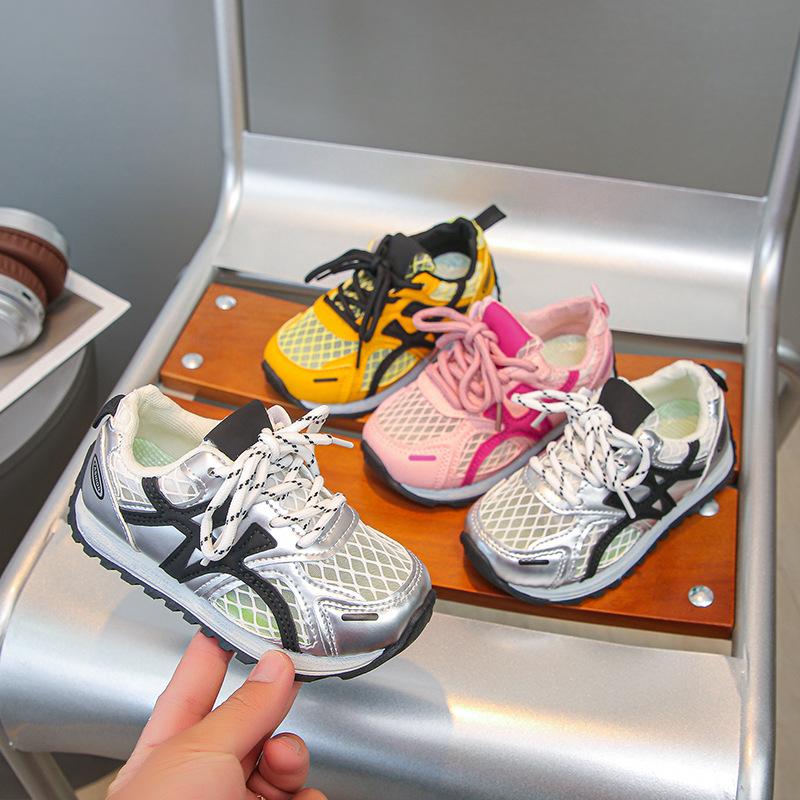 Children's German Training Shoes Single Mesh Breathable 2025 Summer Boys Sports Shoes Soft Sole Girls Forrest Gump Shoes Casual Shoes Tide