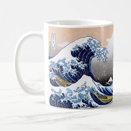 Katsushika the Great Wave Off Mug from Views of Mount Photo Mug Hokusai's "Under Kanagawa" Thirty-six Fuji (Ukiyo-e Series) (A Close-up)