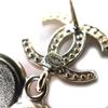 Pristine CHANEL Pierce COCO Mark Rhinestone Flower Pierce F24B ABE285 Used