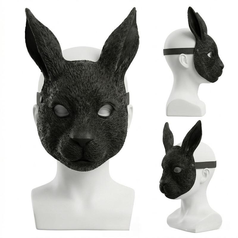 Halloween Rabbit Mask PU Foam Animal Mask Carnival Party Cosplay Decor Prop