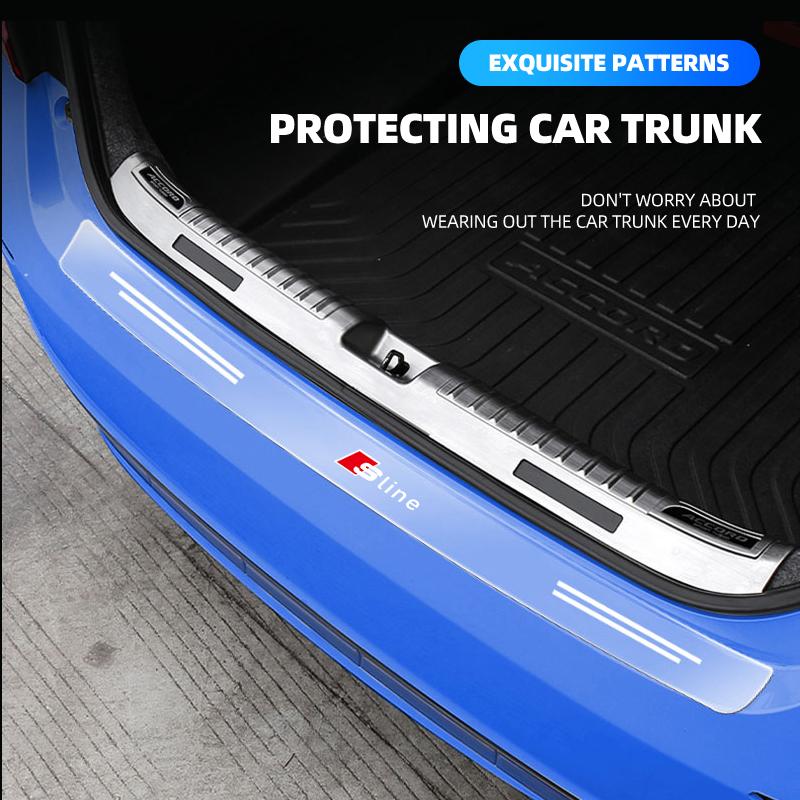 Průhledná ochranná nálepka na znak kufru auta pro Audi A3 A6 Q3 B5 B6 B7 B8 B9 Q7 8P 8V 8L A5 A4 C6 C5 C7 4F A1 A7 A8 Q2 Q5 RS3