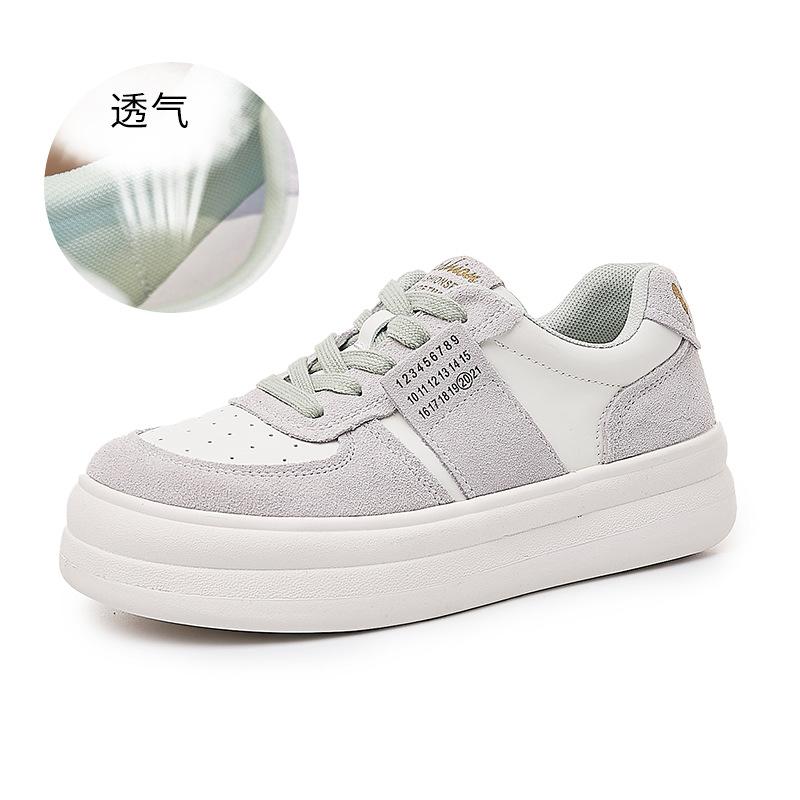 Stylish and Simple Little White Shoes 2025 Summer New Small Thick Sole Comfortable and Versatile Light Casual Big Head Women's Shoes
