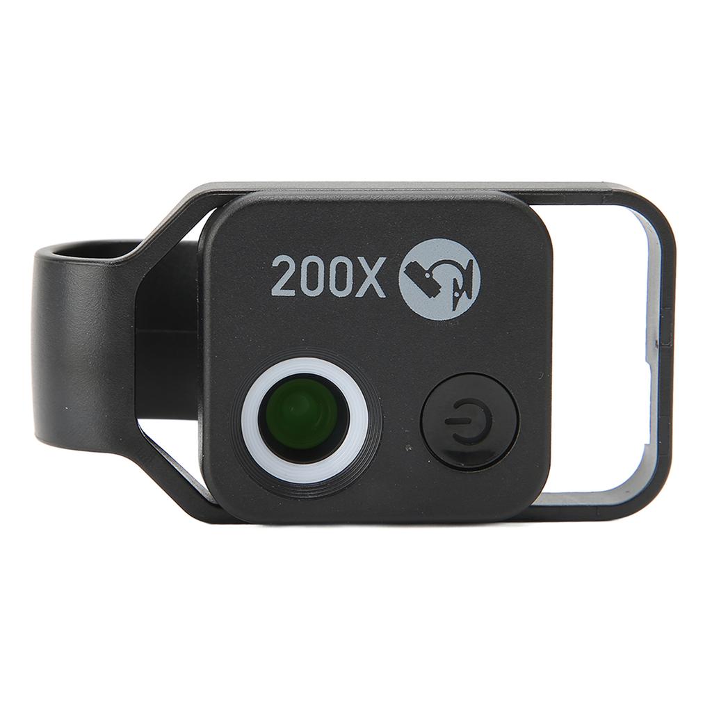 200X Phone Mini Pocket Microscope with CPL Lens Universal Phone Microscope Clip for IPhone for AndriodBlack