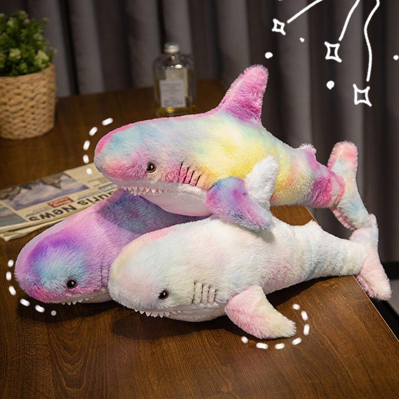 1pc 30/45cm Shark Stuffed Romantic Purple Animal Soft and Cute Plush Toy Accompanying Kids to Sleep Gift interior Decoration