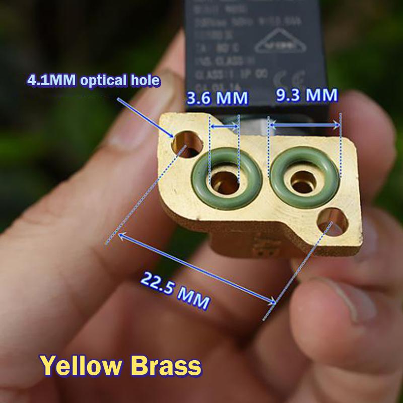 9000Bh Ac230V 2-Position 3-Wege Elektrisches Messing-Magnetventil Normalerweise Geschlossen Für Kaffeemaschine Dampfwasser