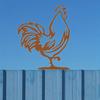Metal Rooster Mailbox Decoration Outdoor Wall Sculpture Home Garden Art