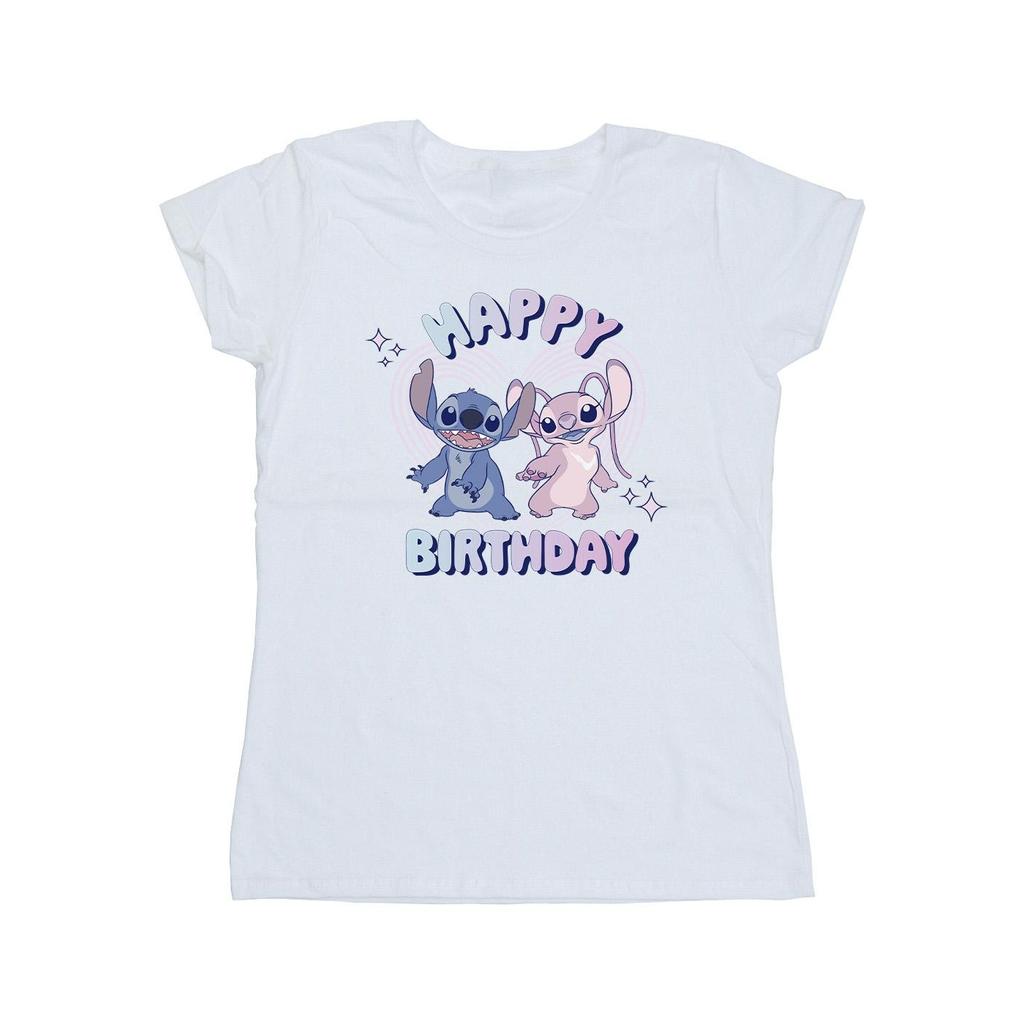 Lilo & Stitch Womens/Ladies Cotton Happy Birthday T-Shirt